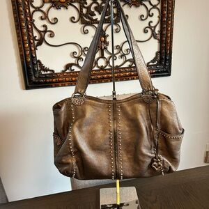Brighton Andie Bronze Pretty Tough Collection Studded Shoulder Bag